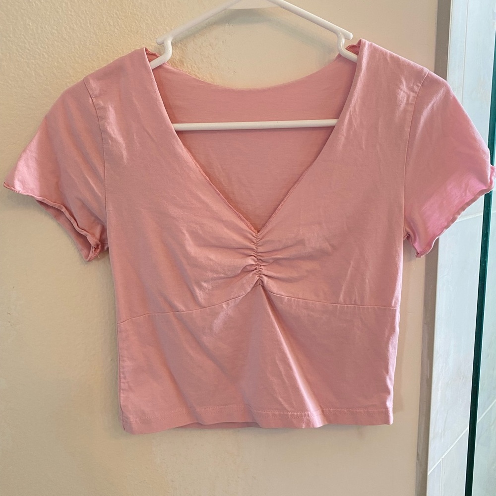 Shein pink crop top